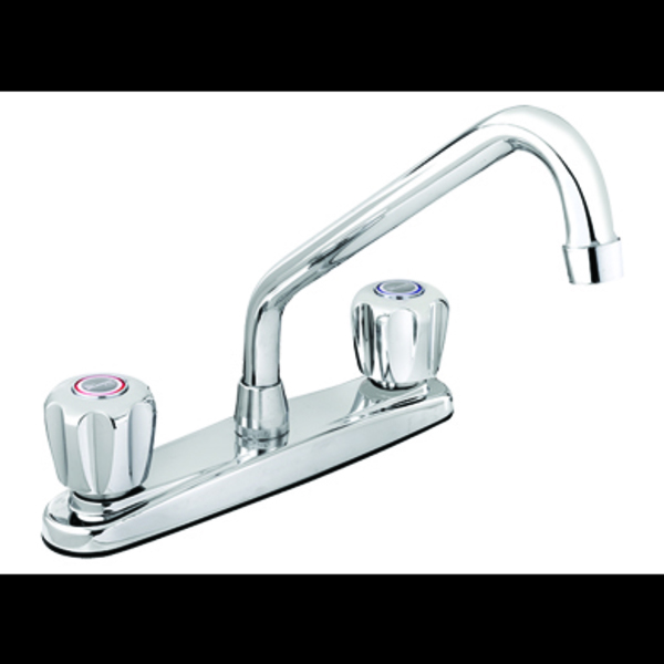 Keeney Mfg Dual Handle Kitchen Faucet with Swivel Spout, Polished Chrome 3065W